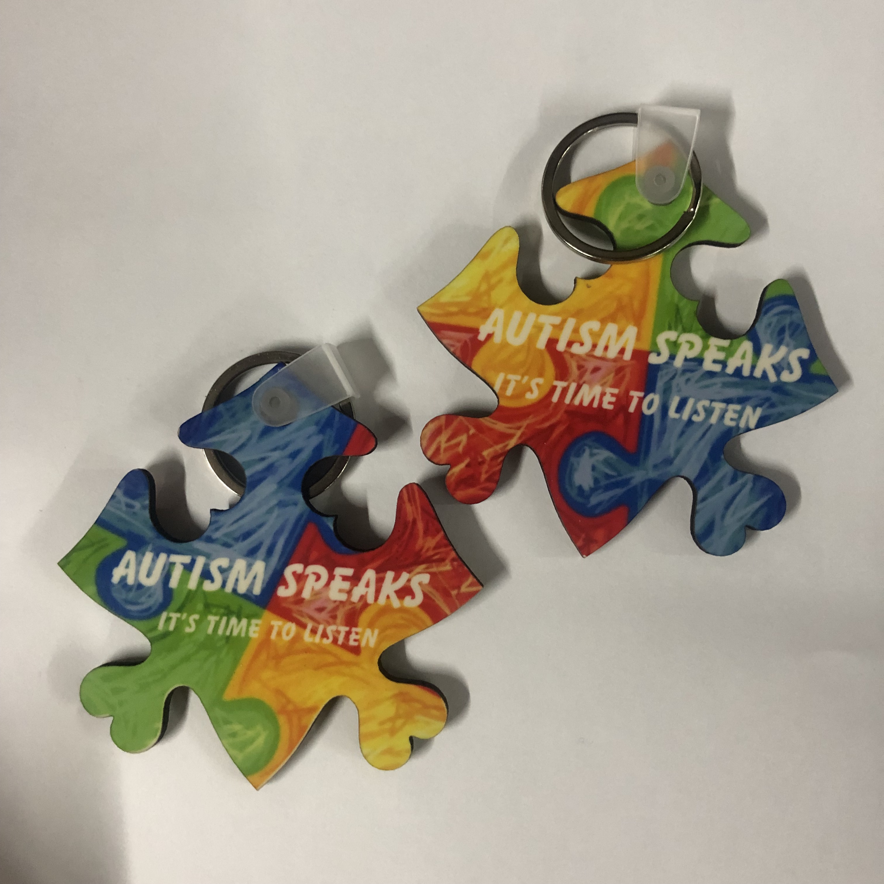 autism puzzle piece keychain